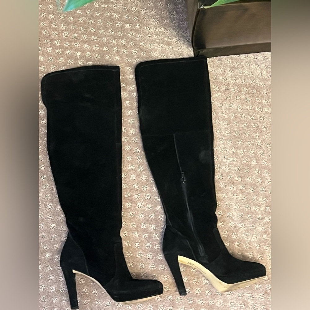 INC International Concepts Black Over the Knee Boots